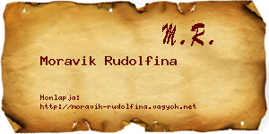Moravik Rudolfina névjegykártya